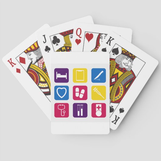 Medizinische Ikonen-Spielkarten Spielkarten (Rückseite)