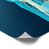 Medizinische Illustration des menschlichen Gehirns Poster (Ecke)