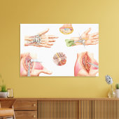 Medizinische Illustration mit Carpal Tunnel Leinwanddruck (Insitu (Wohnzimmer))