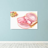 Medizinische Illustration von Endolymph Leinwanddruck (Insitu (Holzboden))