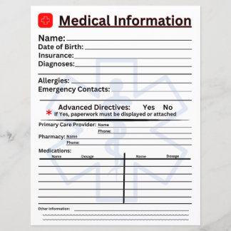 Medizinische Informationen Kühlschrank