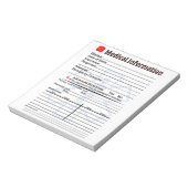 Medizinische Informationen Kühlschrank Notizblock (Rotiert)