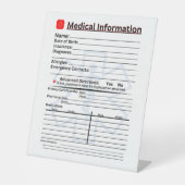 Medizinische Informationen Kühlschrank Sockelschild (Vorderseite)