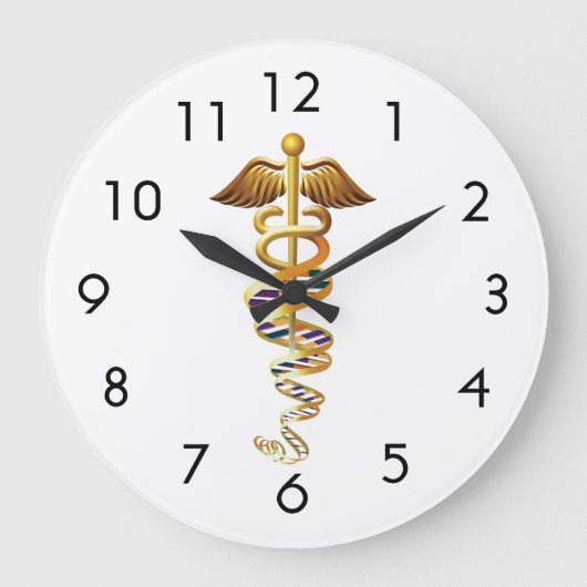 Medizinische Insignien Große Wanduhr (Vorderseite)