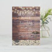 Medizinische Krankenpflege Schule Rustic Beach Abs Einladung (Stehend Vorderseite)