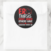 Medizinische Krankenschwester Funny ER Techniker E Runder Aufkleber (Tasche)