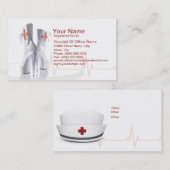 Medizinische Krankenschwester-Profil-Visitenkarte Visitenkarte (Vorne/Hinten)