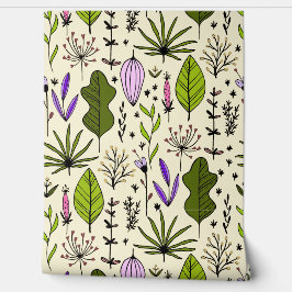 Medizinische Kräuter, Unkraut, Blume und Blätter Tapete