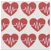 Medizinische Liebe Herzmuster Stoff (Nahaufnahme)