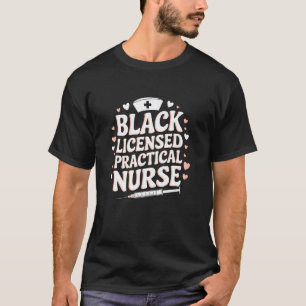 Medizinische LPN-Pflege, schwarze zugelassene prak T-Shirt