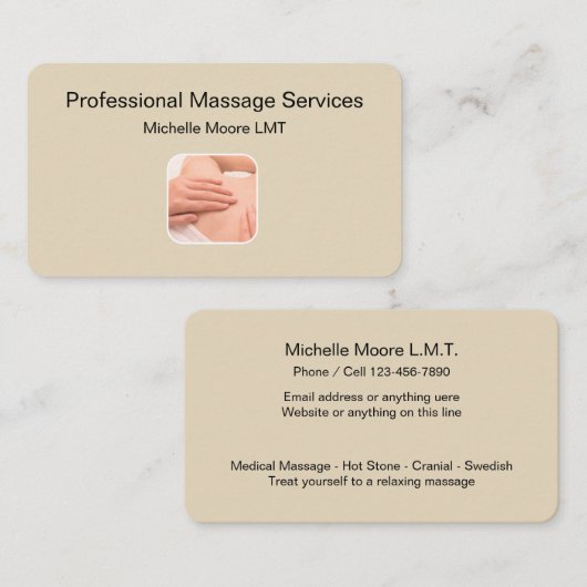 Medizinische Massage-Dienstleistungen Visitenkarte (Vorne/Hinten)