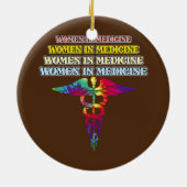 Medizinische Med-Schule Frauen Keramik Ornament (Hinten)