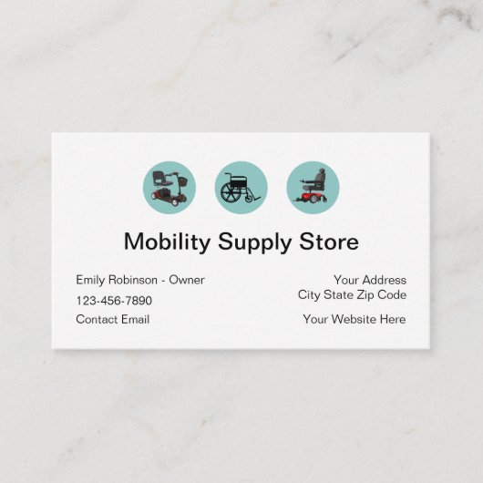 Medizinische Mobilität bietet Visitenkarte (Vorderseite)