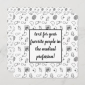 Medizinische Musterkarte Einladung (Vorne/Hinten)