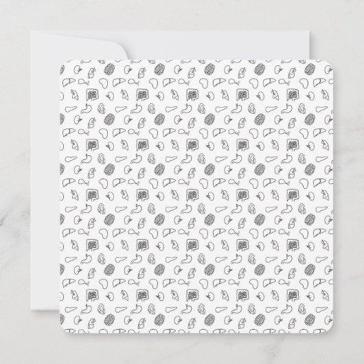 Medizinische Musterkarte Einladung (Rückseite)