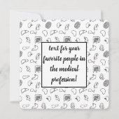 Medizinische Musterkarte Einladung (Vorderseite)