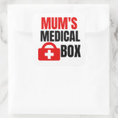 Medizinische Mutter Quadratischer Aufkleber (Tasche)