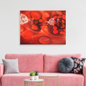 Medizinische Nanoboter im Blutstrom Leinwanddruck (Insitu (Wohnzimmer))