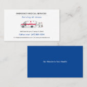 Medizinische Notfalldienste | Rettungswagen Visitenkarte (Vorne/Hinten)