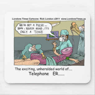 Medizinische Notfallkarte 4 Telefonapparate Funny  Mousepad