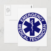MEDIZINISCHE NOTFALLTECHNIKER EMT POSTKARTE (Vorne/Hinten)
