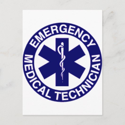 MEDIZINISCHE NOTFALLTECHNIKER EMT POSTKARTE (Vorderseite)