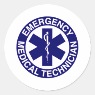 MEDIZINISCHE NOTFALLTECHNIKER EMT RUNDER AUFKLEBER