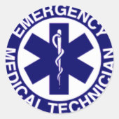 MEDIZINISCHE NOTFALLTECHNIKER EMT RUNDER AUFKLEBER (Vorderseite)