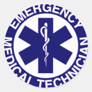 MEDIZINISCHE NOTFALLTECHNIKER EMT RUNDER AUFKLEBER