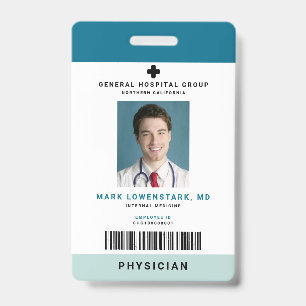Medizinische Personal-ID + Barcode vertikal Ausweis