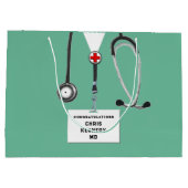 Medizinische personalisierte Fakultät Große Geschenktüte (Rückseite)