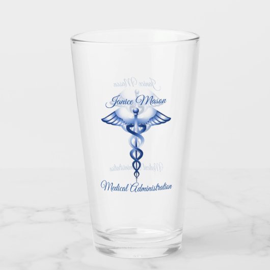 Medizinische Personalisierung Glas (Rückseite)