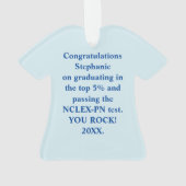 Medizinische Prüfung in hellblauem Blau Ornament (Rückseite)