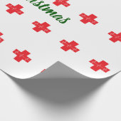 Medizinische quere frohe Weihnachten Geschenkpapier (Ecke)
