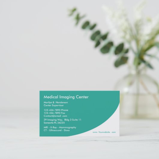 Medizinische Radiologie-Visitenkarten Visitenkarte (Stehend Vorderseite)