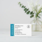 Medizinische Rechnungsstellung Moderne Logos Visit Visitenkarte (Stehend Vorderseite)