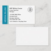 Medizinische Rechnungsstellung Moderne Logos Visit Visitenkarte (Vorne/Hinten)