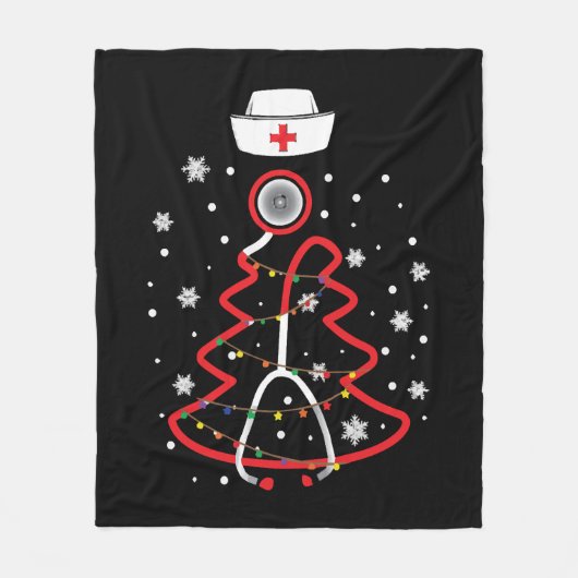 Medizinische RN NUrse, frohe Weihnachten Fleecedecke (Vorderseite)