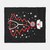 Medizinische RN NUrse, frohe Weihnachten Fleecedecke (Vorderseite (Horizontal))