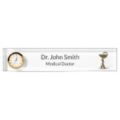 Medizinische Schlange Bronze Bowl Hygieia White Ca Namensplakette (Vorderseite)