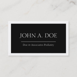 Medizinische schwarze Fahne W/W Arzt-Doktor-MD Visitenkarte