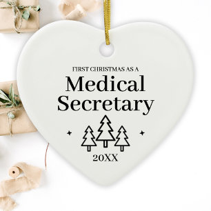 Medizinische Sekretärin Neuer Job Weihnachten Keramik Ornament