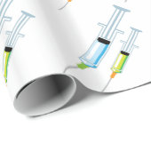 Medizinische Spritze Geschenkpapier (Rolleneckpunkt)