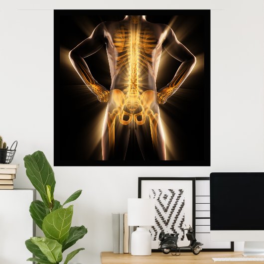 Medizinische Strahlungsprüfung menschlicher Knoche Poster (Heimbüro)