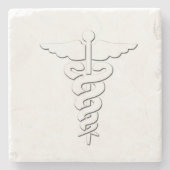 Medizinische Symbol-Fliese Steinuntersetzer (Vorderseite)