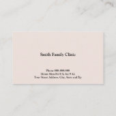 Medizinische Symbol-Visitenkarte des Arztes Visitenkarte (Rückseite)