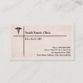 Medizinische Symbol-Visitenkarte des Arztes Visitenkarte (Vorderseite)