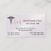 Medizinische Symbol-Visitenkarte des Arztes Visitenkarte (Vorderseite)