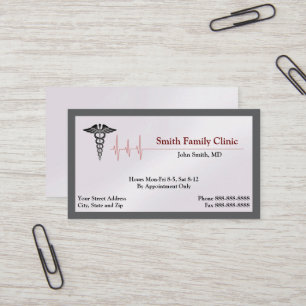 Medizinische Symbol-Visitenkarte des Arztes Visitenkarte