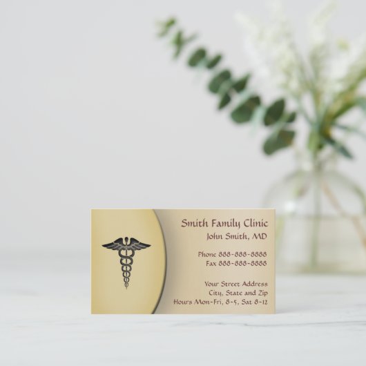 Medizinische Symbol-Visitenkarte des Arztes Visitenkarte (Stehend Vorderseite)